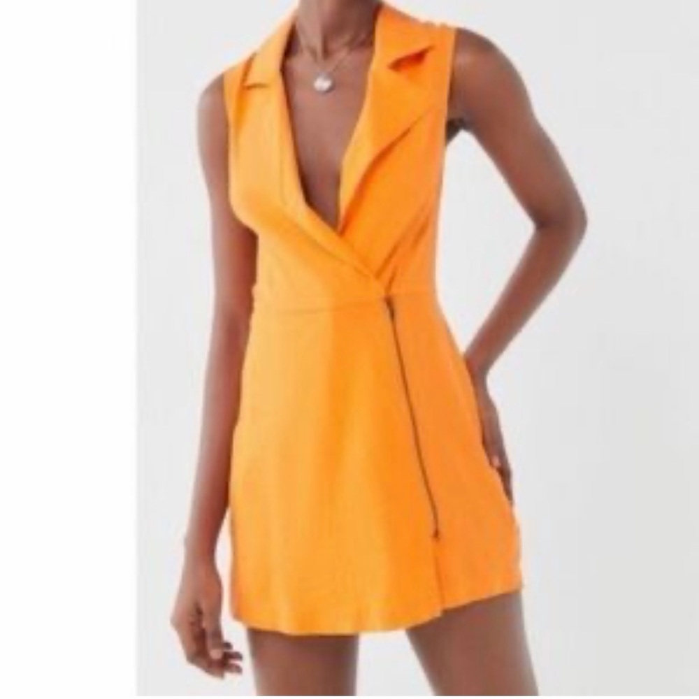 Urban Outfitters orange sleeveless romper